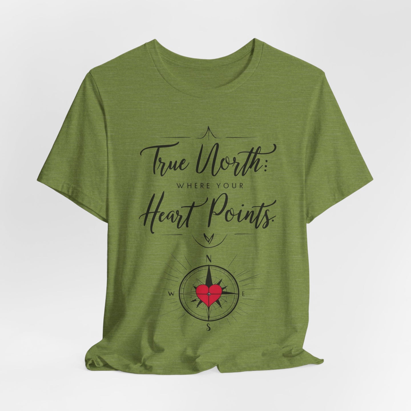 "True North: Where Your Heart Points - Elegant Compass Tee